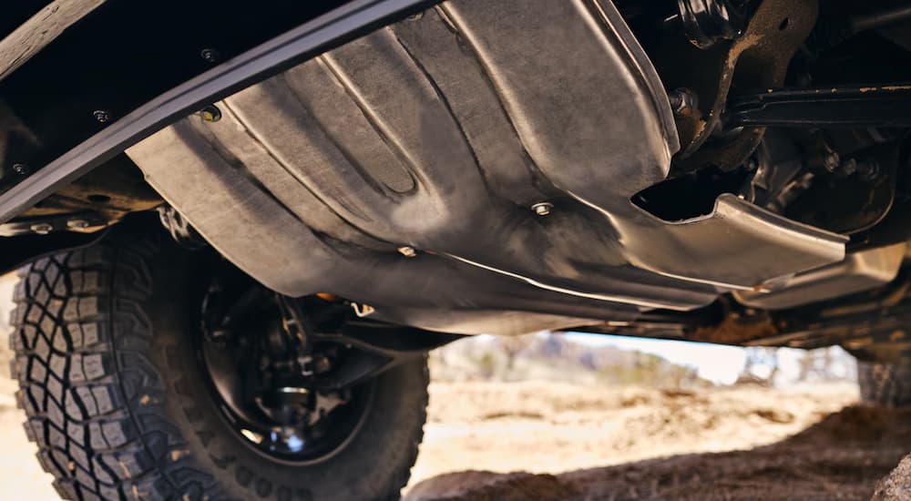 Underneath of a  2025 Chevy Silverado 2500HD Trail Boss